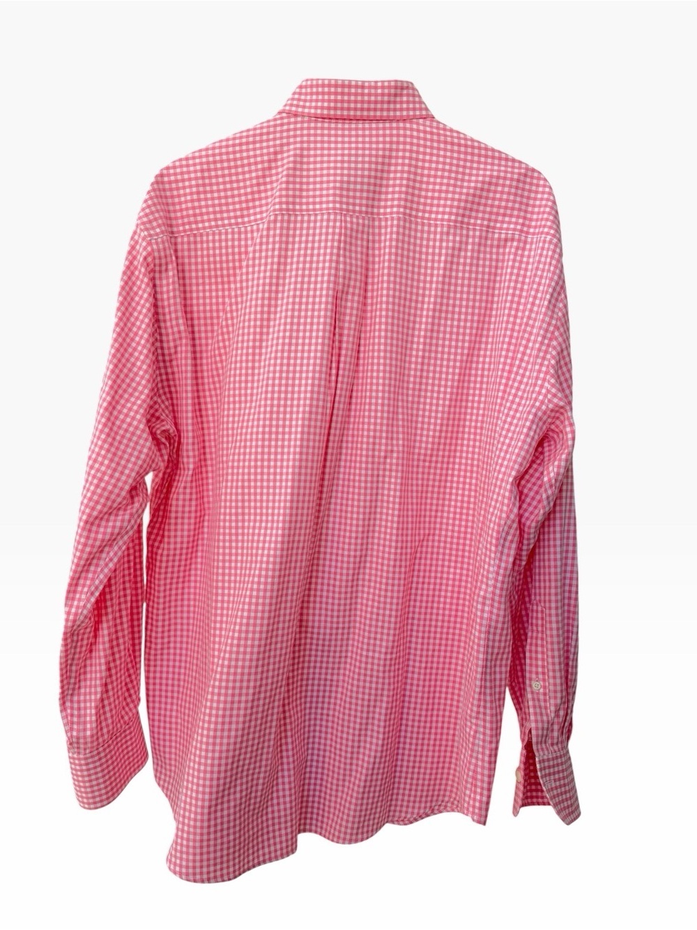 Peter Millar Pink White Gingham Nanoluxe Button Down Shirt XL - Picture 7 of 10